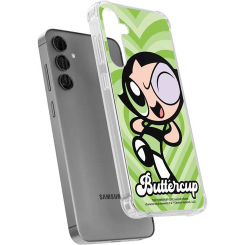 Cartoon Network Powerpuff Girls Buttercup Green Hearts Galaxy S24 Plus Clear Case